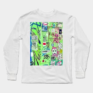 Green Street Sticker Urban Tag NYC Long Sleeve T-Shirt